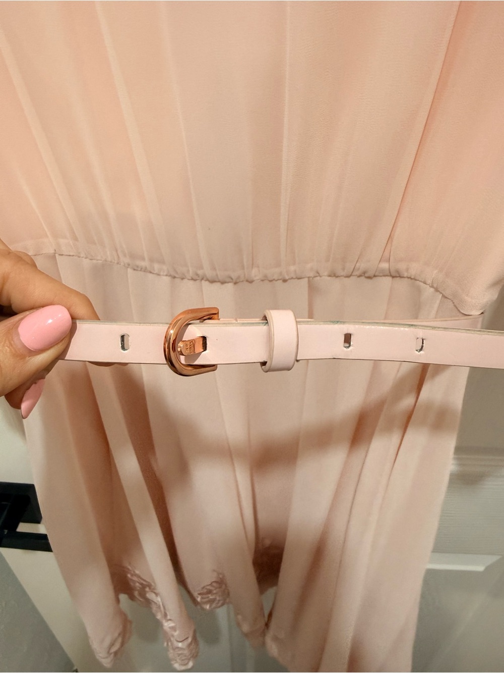 Ted Baker Pale Pink Sleeveless Shift Dress - Picture 4 of 9